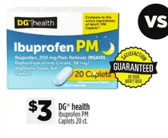 Dollar General DG health Ibuprofen PM Caplets offer