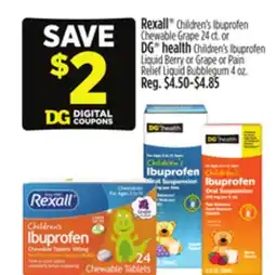 Dollar General Rexall or DG health offer