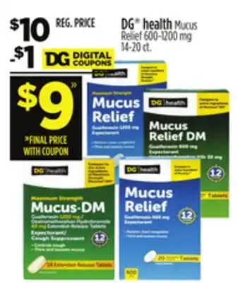 Dollar General DG health Mucus Relief offer