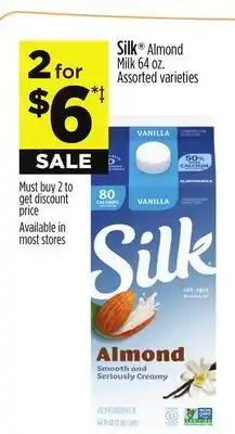 Dollar General Silk Almond Milk offer