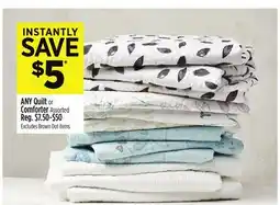 Dollar General ANY Quilt or Comforter offer