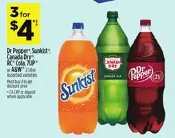 Dollar General Dr Pepper , Sunkist , Canada Dry , RC Cola, 7UP or A & W offer