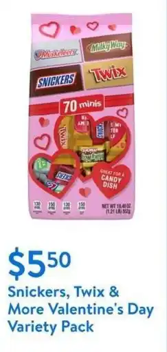 Walmart Snickers, Twix & More Valentine's Day Variety Pack offer