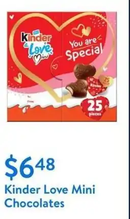 Walmart Kinder Love Mini Chocolates offer