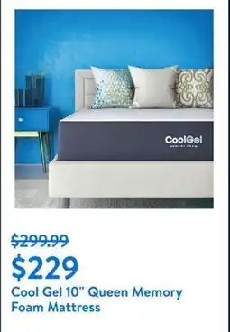 Walmart Cool Gel 10" Queen Memory Foam Mattress offer