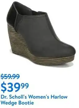 Walmart Dr. Scholl's Women's Harlow Wedge Bootie offer