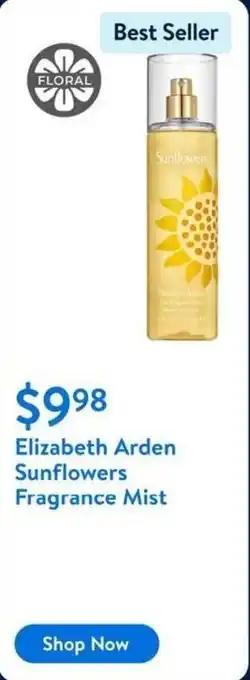 Walmart Elizabeth Arden Sunflowers Fragrance Mist offer