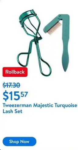 Walmart Tweezerman Majestic Turquoise Lash Set offer