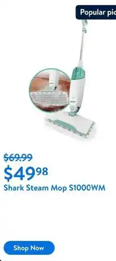 Walmart Shark Steam Mop S1000WM offer