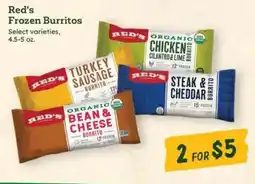 Sprouts Farmers Market Red's Frozen Burritos offer
