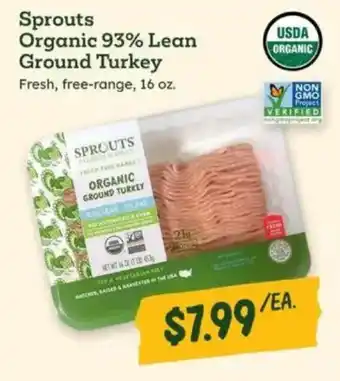 Sprouts Farmers Market Sprouts Organic 93% Lean Ground Turkey offer