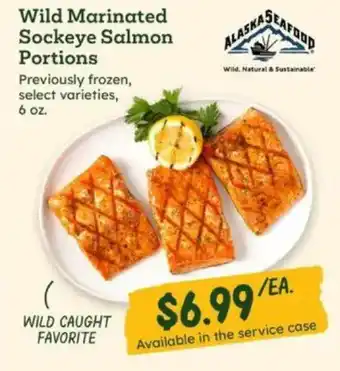 Sprouts Farmers Market Wild Marinated Sockeye Salmon Portions offer