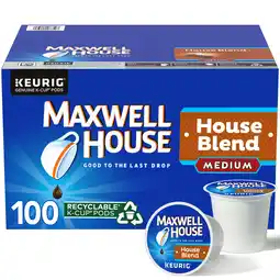 Walmart Maxwell House House Blend Medium Roast K-Cup Coffee Pods, 100 ct. Box offer