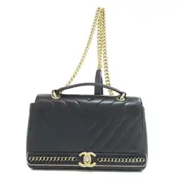 Walmart Pre-Owned Chanel V-stitch shoulder bag, lambskin, for women (Good) offer