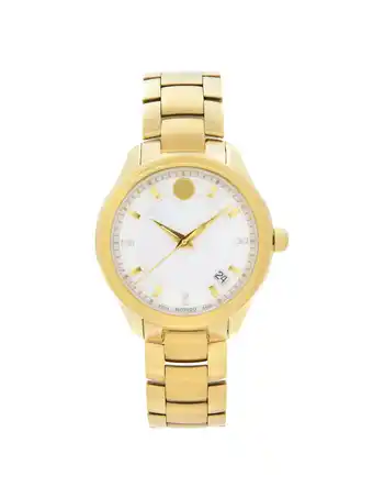 Walmart Pre-Owned Movado Bellina Steel Yellow Gold PVD MOP Dial Quartz Ladies Watch 0606980 offer