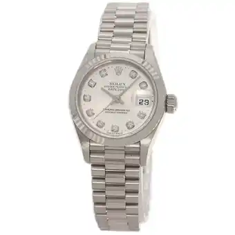 Walmart Pre-Owned Rolex 79179G Datejust 10P Diamond Watch K18 White Gold K18WG Ladies (Fair) offer