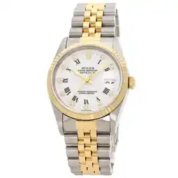 Walmart Pre-Owned Rolex 16233G Datejust 10P Diamond Watch Stainless Steel SSxK18YG Men's (Fair) offer