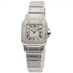 Walmart Pre-Owned Cartier W20017D6 Santos Galbe SM Watch Stainless Steel SS Ladies (Good) offer