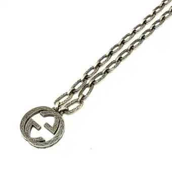 Walmart Pre-Owned GUCCI Gucci Interlocking G Necklace 524890 Ag925 SILVER Silver Men's... (Good) offer