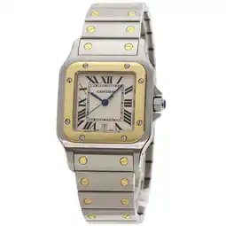 Walmart Pre-Owned Cartier W20011C4 Santos Galbe LM New Buckle Watch Stainless Steel SS K18YG... (Good) offer