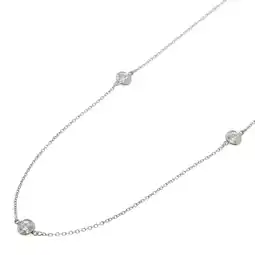 Walmart Pre-Owned Tiffany & Co. By the Yard 5P Diamond Necklace Platinum PT950 Women's (Good) offer