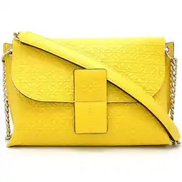 Walmart Pre-Owned LOEWE Avenue 310.89.N49 Shoulder Bag Anagram Leather Yellow 351911 (Good) offer