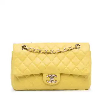 Walmart Pre-Owned Authenticated Chanel Shoulder Bag Calf Yellow Women (Good) offer