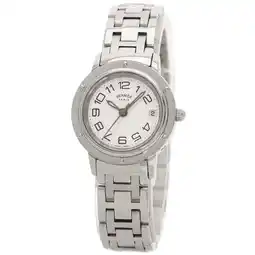 Walmart Pre-Owned Hermes CP1.210 Clipper Classic Watch Stainless Steel SS Ladies (Good) offer