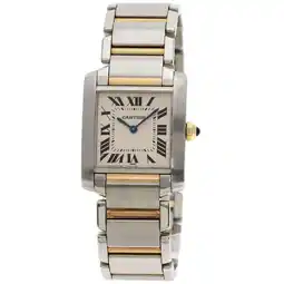 Walmart Pre-Owned Cartier W51006Q4 Tank Francaise MM Watch Stainless Steel SSxK18YG Men's (Good) offer