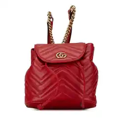 Walmart Pre-Owned Authenticated Gucci Backpack Calf Red Women (Good) offer