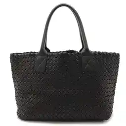 Walmart Pre-Owned BOTTEGA VENETA Intrecciato Cabas PM Tote Bag Shoulder Leather Black Limited... (Good) offer