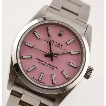 Walmart Pre-Owned Rolex Oyster Perpetual 31mm Stainless Steel Pink Dial Watch Ref 77080 offer