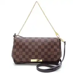 Walmart Pre-Owned LOUIS VUITTON Louis Vuitton Damier Favorite MM N41129 Shoulder Bag Ebene... (Fair) offer