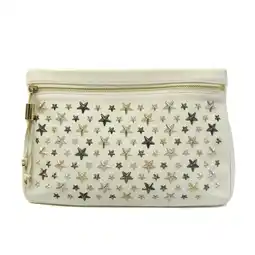 Walmart Pre-Owned Jimmy Choo ZENA Women's Leather Clutch Bag White (Good) offer