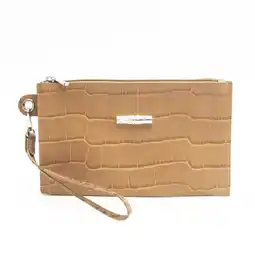 Walmart Pre-Owned Longchamp 2541 858 484 Women's Leather Clutch Bag Beige (Good) offer