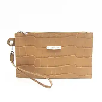 Walmart Pre-Owned Longchamp 2541 858 484 Women's Leather Clutch Bag Beige (Good) offer