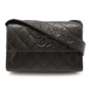 Walmart Pre-Owned CHANEL Chanel Matelasse Coco Mark Shoulder Bag Leather Black (Good) offer