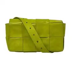 Walmart Pre-Owned BOTTEGAVENETA Bottega Veneta Maxi Intrecciato Body Bag Yellow Unisex (Fair) offer