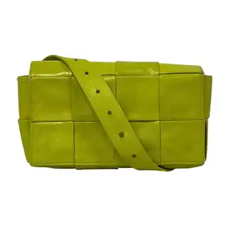 Walmart Pre-Owned BOTTEGAVENETA Bottega Veneta Maxi Intrecciato Body Bag Yellow Unisex (Fair) offer