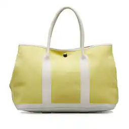 Walmart Pre-Owned Authenticated Herms Tote Bag Canvas Yellow Women (Good) offer