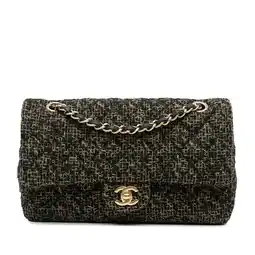 Walmart Pre-Owned Authenticated Chanel Shoulder Bag Tweed Black Women (Good) offer