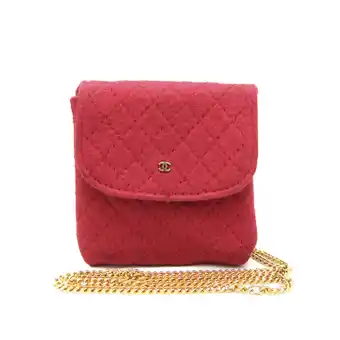 Walmart Pre-Owned Chanel Matelasse Coco Mark Chain Shoulder Mini Pouch Women's Cotton,Leather... (Fair) offer