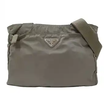 Walmart Pre-Owned PRADA Women's and Men's Tote Bag Shoulder Nylon Khaki (Fair) offer