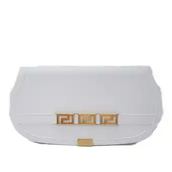 Walmart Pre-Owned VERSACE business bag clutch bag White Optic White leather 10072281A051341W00V (New) offer