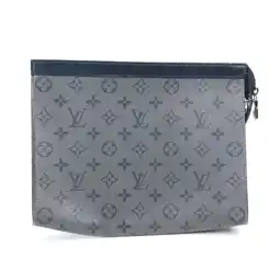 Walmart Pre-Owned Louis Vuitton M69535 Monogram Eclipse Reverse pouch bag Clutch bag gray Black (Good) offer