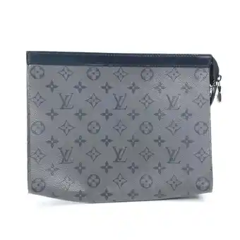 Walmart Pre-Owned Louis Vuitton M69535 Monogram Eclipse Reverse pouch bag Clutch bag gray Black (Good) offer