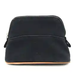 Walmart Pre-Owned Hermes Bolide Mini Mini Women's Cotton,Leather Pouch Black,Brown (Good) offer