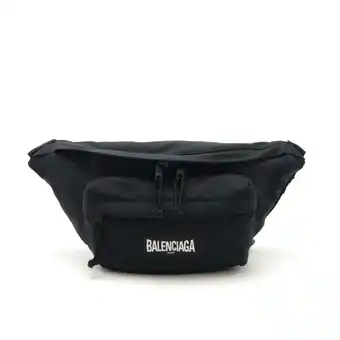 Walmart Pre-Owned BALENCIAGA Belt bag, waist pouch, body hip nylon canvas, black 656062 (Good) offer