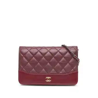 Walmart Pre-Owned Authenticated Chanel Crossbody Bag Calf Bordeaux Women (Good) offer