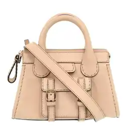 Walmart Pre-Owned Chlo Chloe Edith Leather Pink Beige Shoulder Bag Handbag 1527Chloe (Good) offer